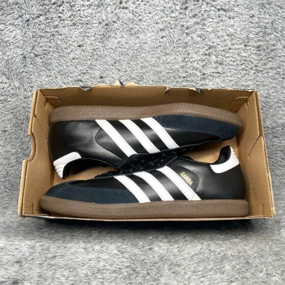 Adidas Samba Size 11.5 Men Black White Sneakers 019000 - Picture 9 of 9